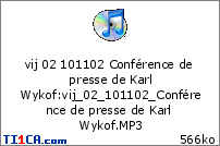 vij 02 101102 Conférence de presse de Karl Wykof